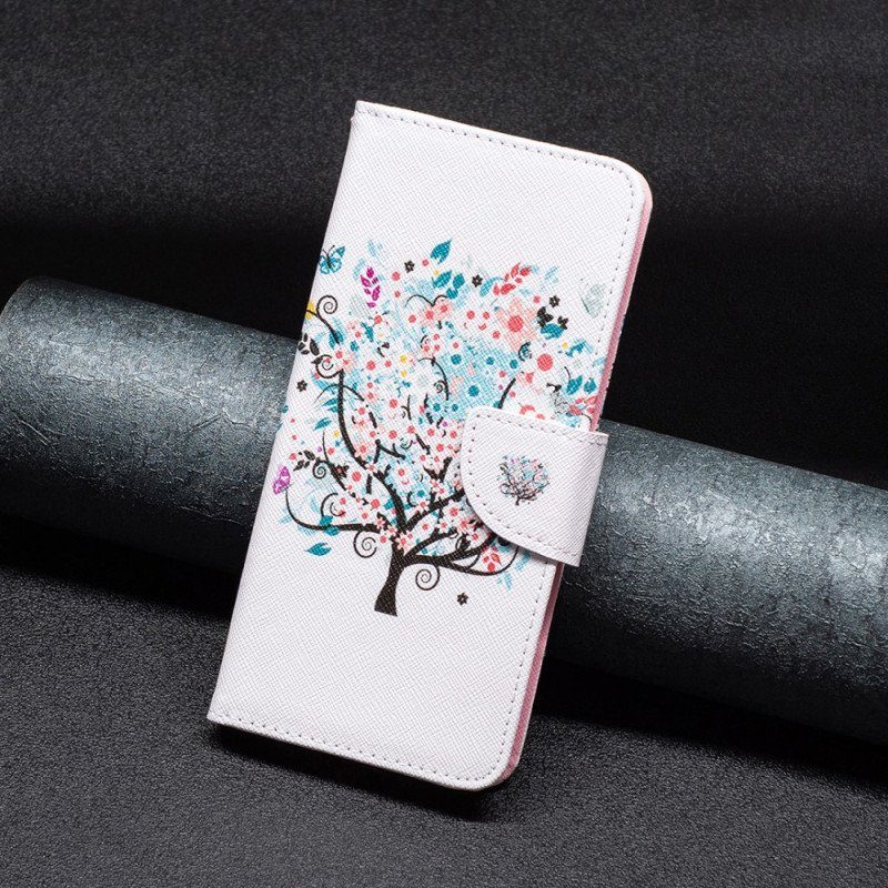Läderfodral Xiaomi Redmi Note 12 5G Blommande Träd