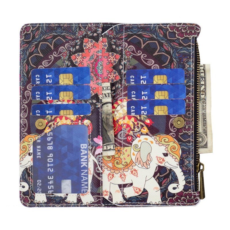 Läderfodral Xiaomi Redmi Note 12 5G Elephant Zip-ficka