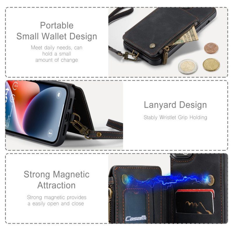 Mobilskal iPhone 15 Plus Plånboksfodral Caseme Plånboksstil