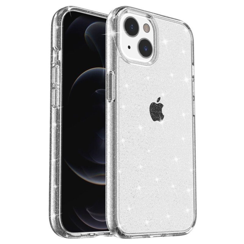 Mobilskal iPhone 15 Plus Transparent Glitter