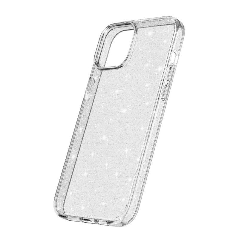 Mobilskal iPhone 15 Plus Transparent Glitter