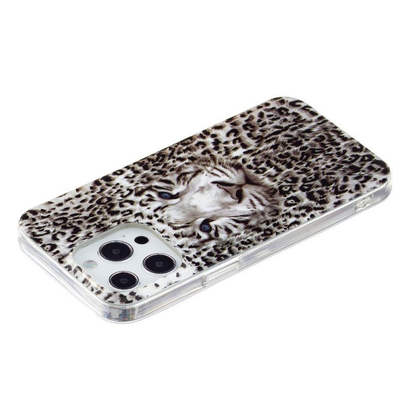 Mobilskal iPhone 15 Pro Max Fluorescerande Leopard