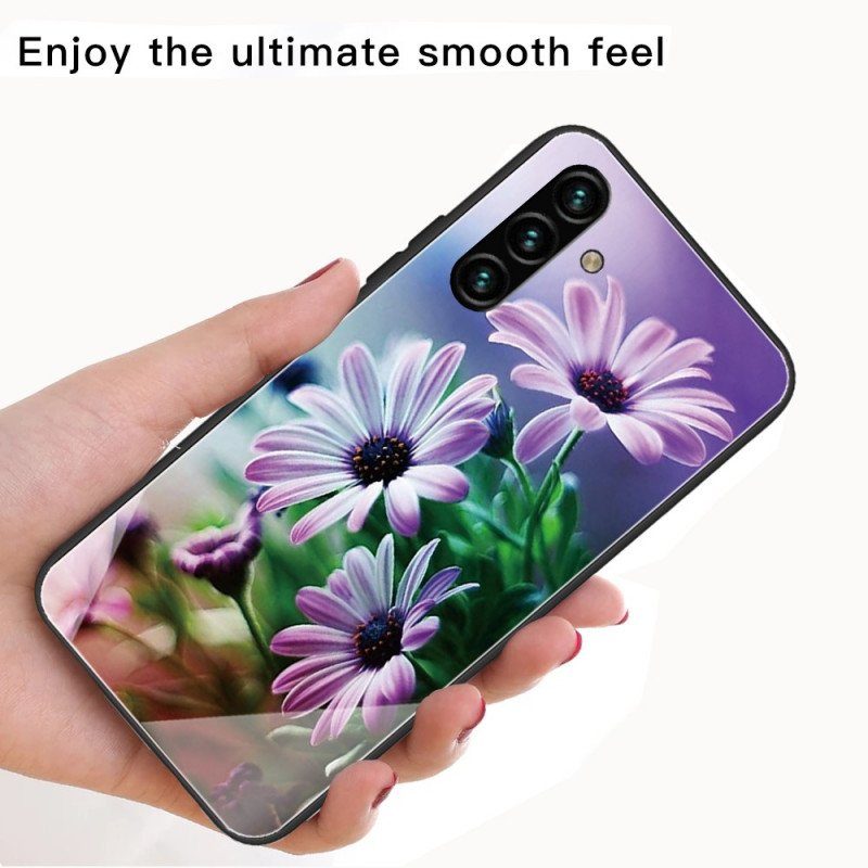 Mobilskal Samsung Galaxy A13 5G / A04s Härdat Glas Blommor
