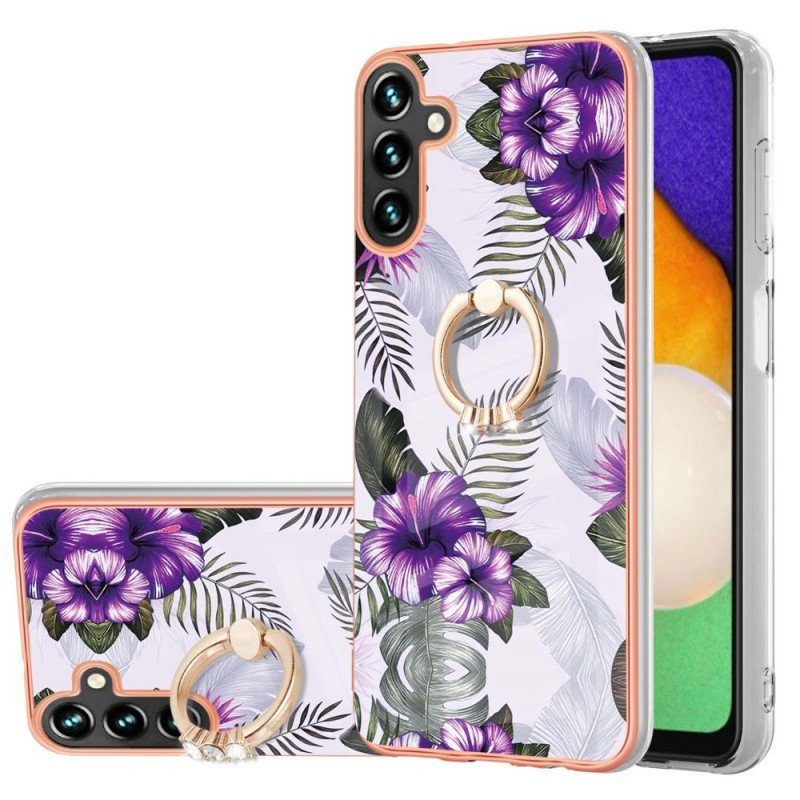 Mobilskal Samsung Galaxy A13 5G / A04s Ring-bracket Blommor