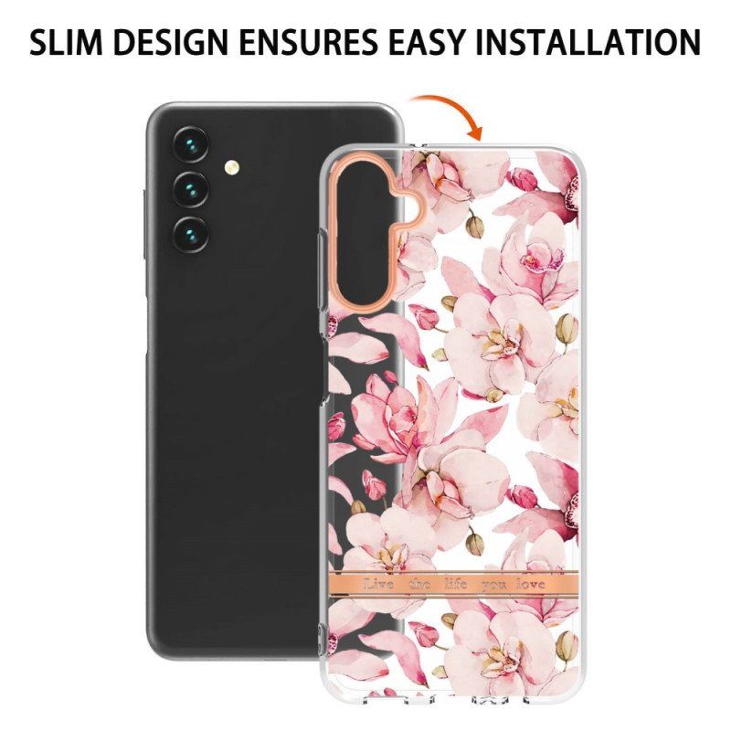 Mobilskal Samsung Galaxy A14 / A14 5G Färgglada Blommor