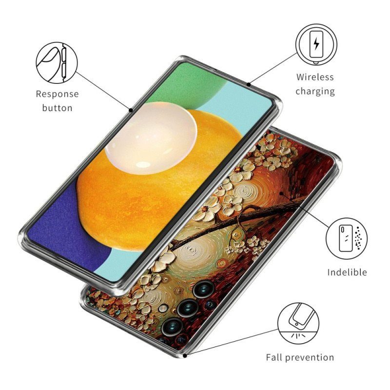 Mobilskal Samsung Galaxy A14 / A14 5G Flexibel Blomma