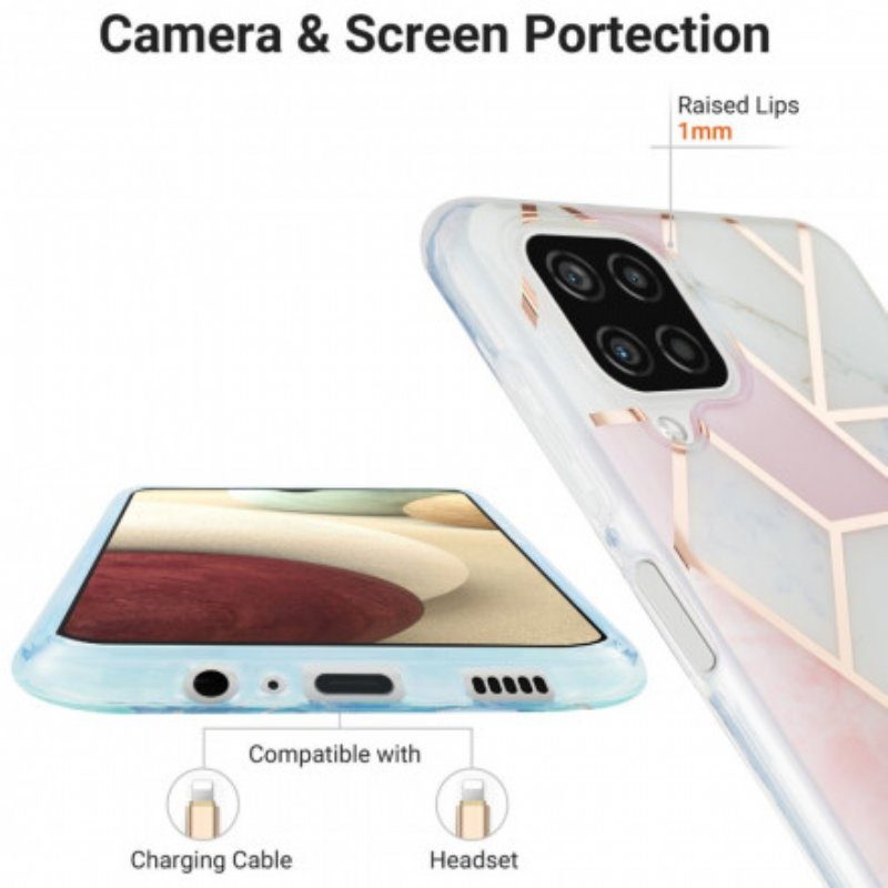 Mobilskal Samsung Galaxy M12 / A12 Ultra Design Marmor