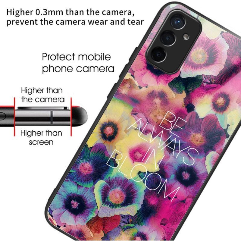 Mobilskal Samsung Galaxy M13 Be Always In Bloom Härdat Glas