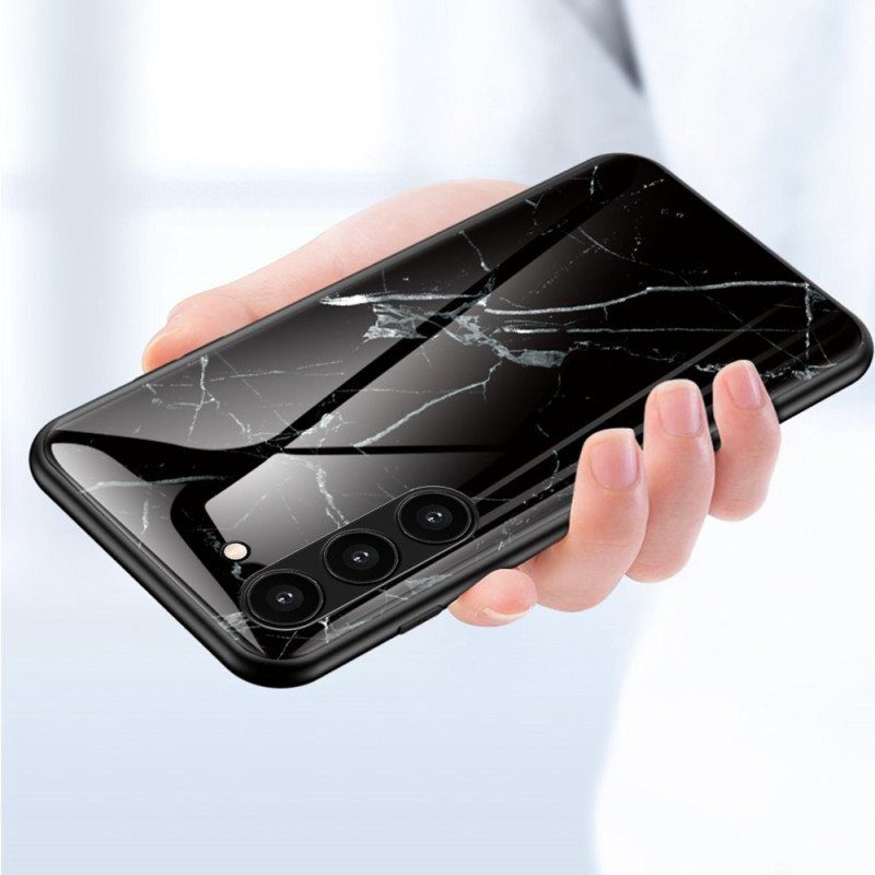 Mobilskal Samsung Galaxy S23 Plus 5G Marmor Härdat Glas