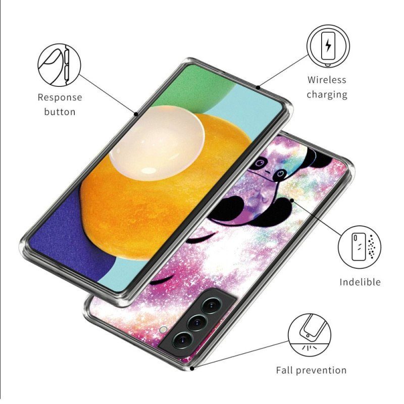 Mobilskal Samsung Galaxy S23 Plus 5G Silikon Panda Upp Och Ner