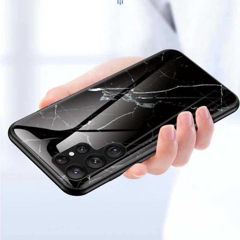 Mobilskal Samsung Galaxy S23 Ultra 5G Marmor Härdat Glas