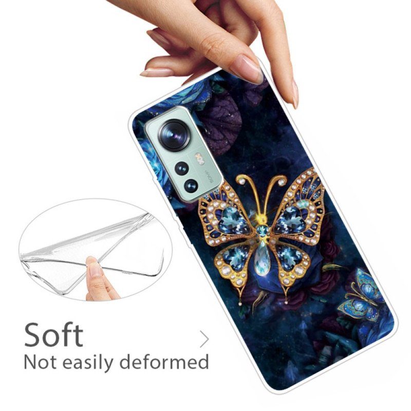 Mobilskal Xiaomi 12 / 12X Enchanted Butterfly Silikon