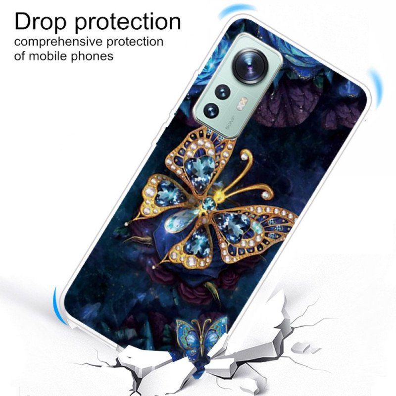 Mobilskal Xiaomi 12 / 12X Enchanted Butterfly Silikon