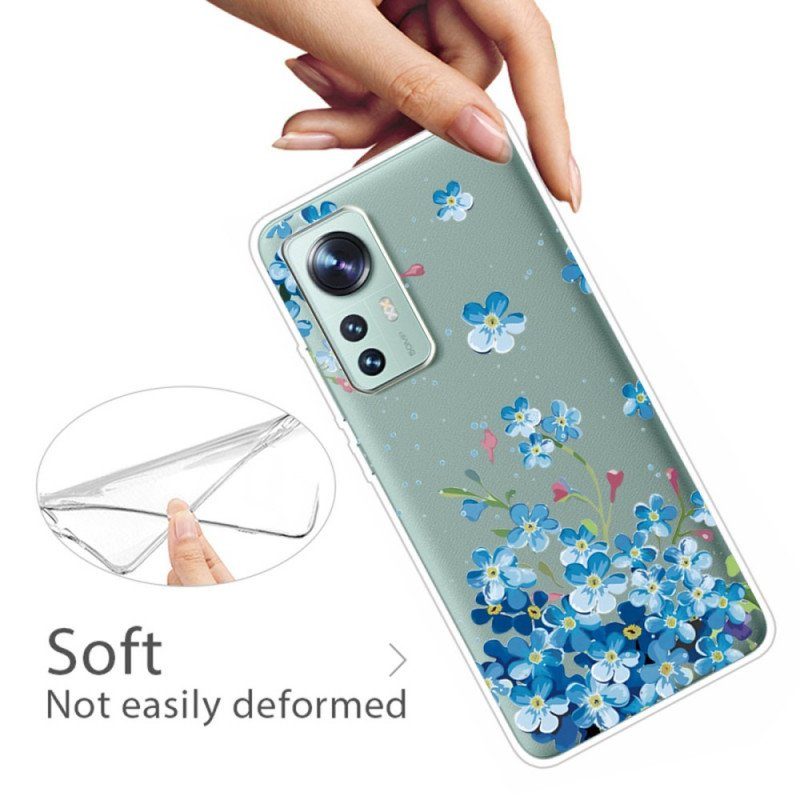 Mobilskal Xiaomi 12 Pro Blå Blommor