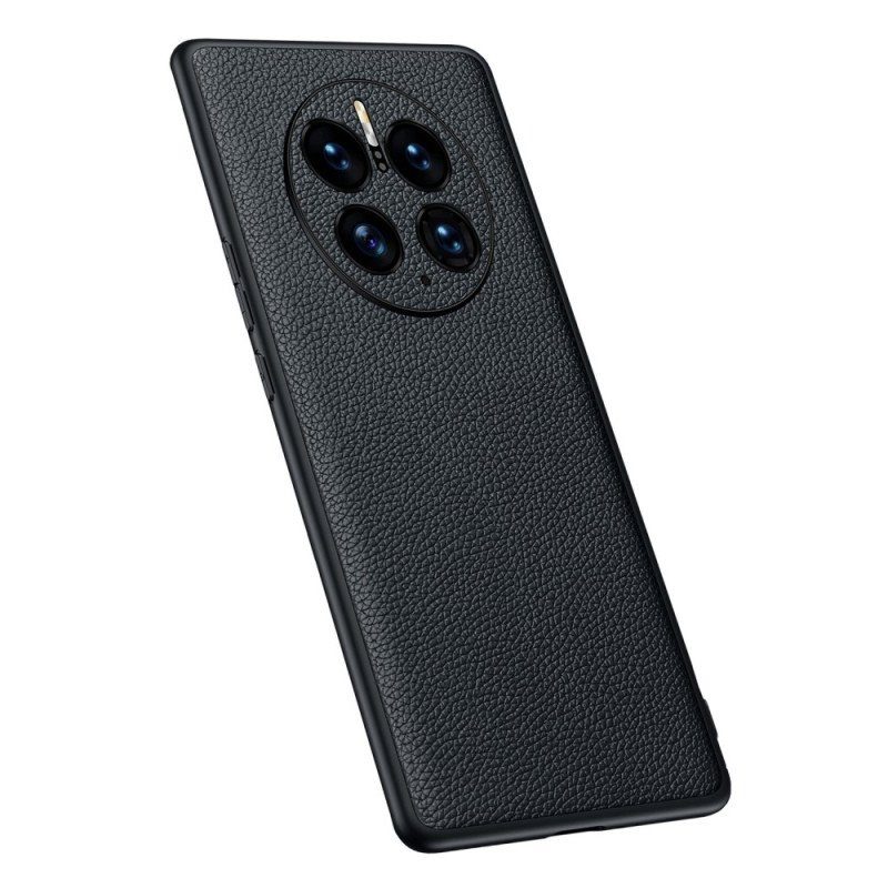 Skal Huawei Mate 50 Pro Äkta Litchi Läder