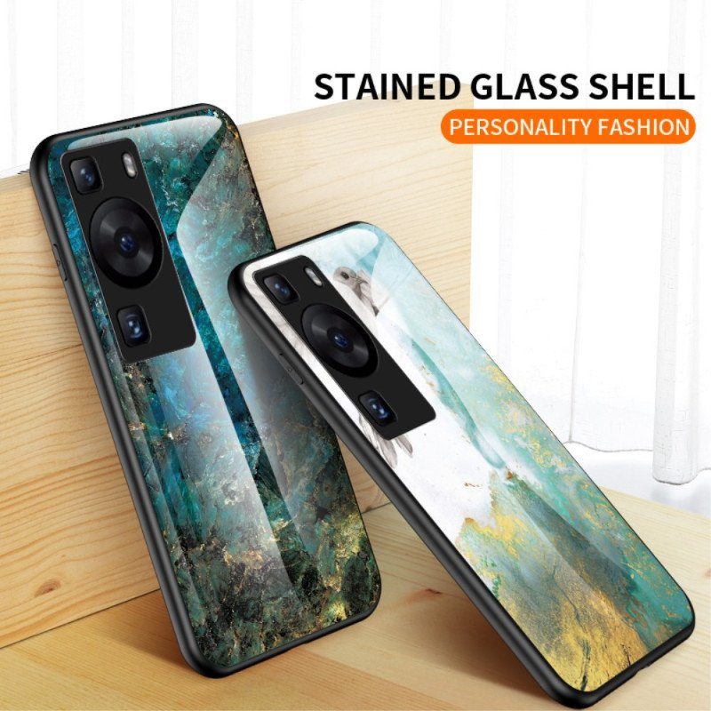 Skal Huawei P60 Pro Marmor Härdat Glas