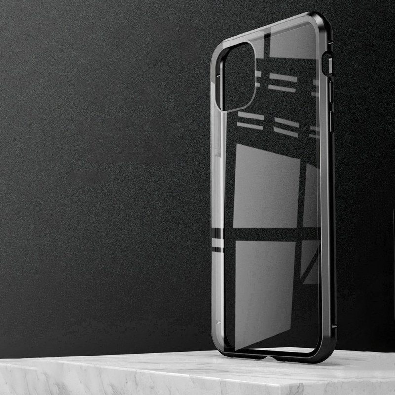 Skal iPhone 15 Plus Härdat Glas Främre Och Bakre Metallram