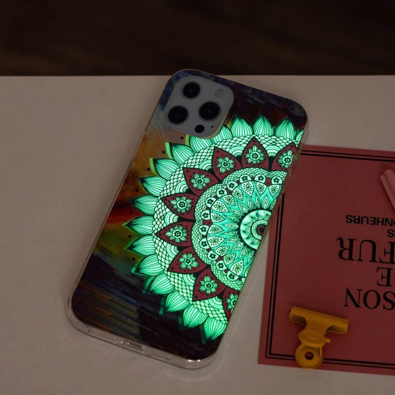 Skal iPhone 15 Pro Fluorescerande Mandala