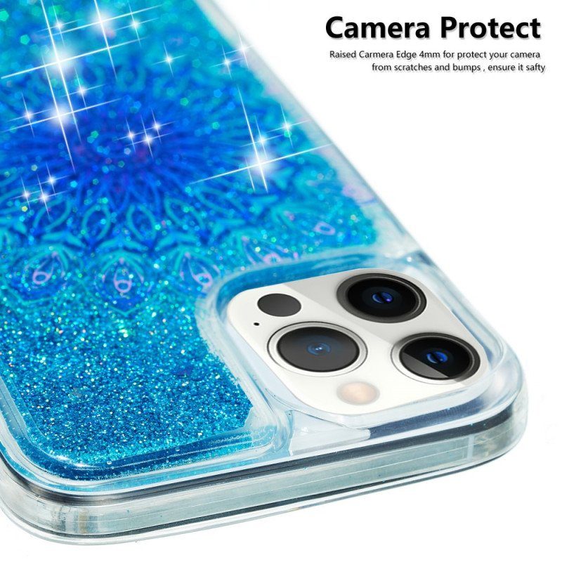 Skal iPhone 15 Pro Mandala Glitter