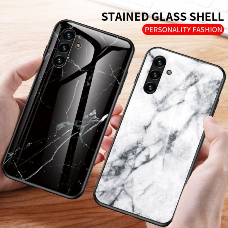 Skal Samsung Galaxy A13 5G / A04s Marmor Härdat Glas