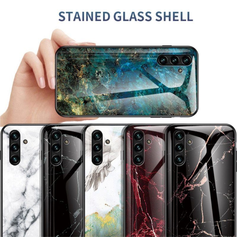 Skal Samsung Galaxy A13 5G / A04s Marmor Härdat Glas