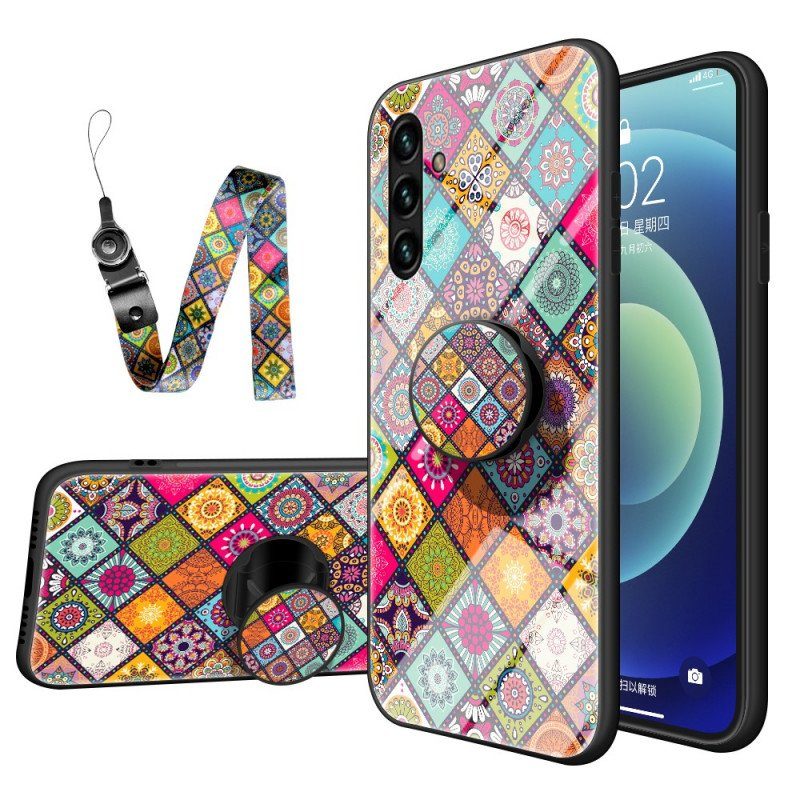 Skal Samsung Galaxy A13 5G / A04s Patchwork Magnetisk Hållare