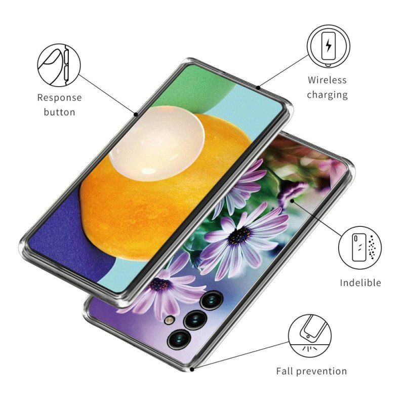 Skal Samsung Galaxy A14 / A14 5G Blommigt Silikon