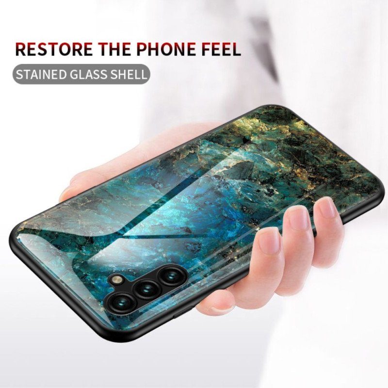 Skal Samsung Galaxy A54 5G Marmorfärger Härdat Glas