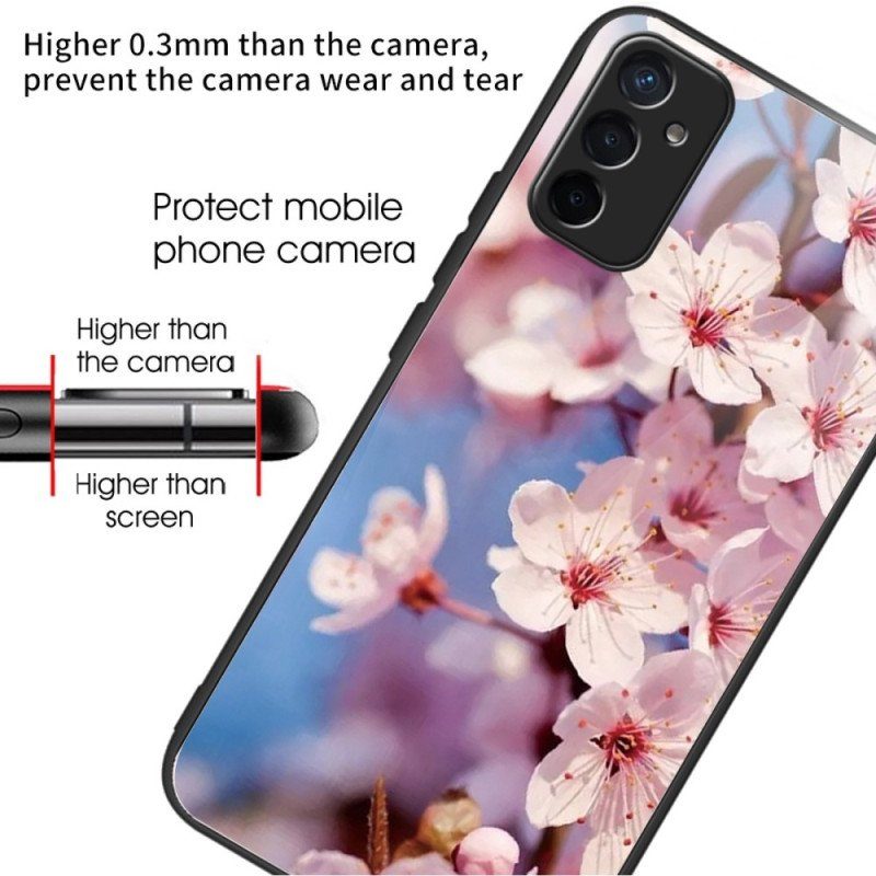 Skal Samsung Galaxy M13 Härdat Glas Blommor