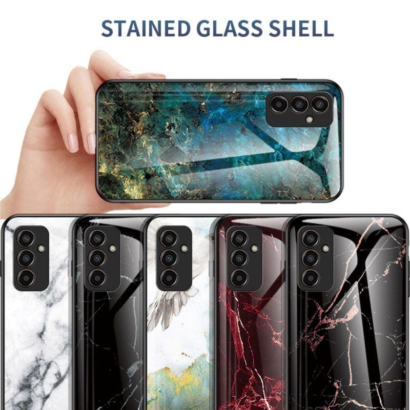 Skal Samsung Galaxy M13 Marmor Härdat Glas