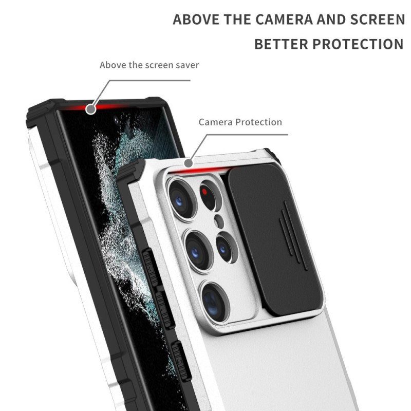 Skal Samsung Galaxy S23 Ultra 5G Kameraskydd Med Stativ