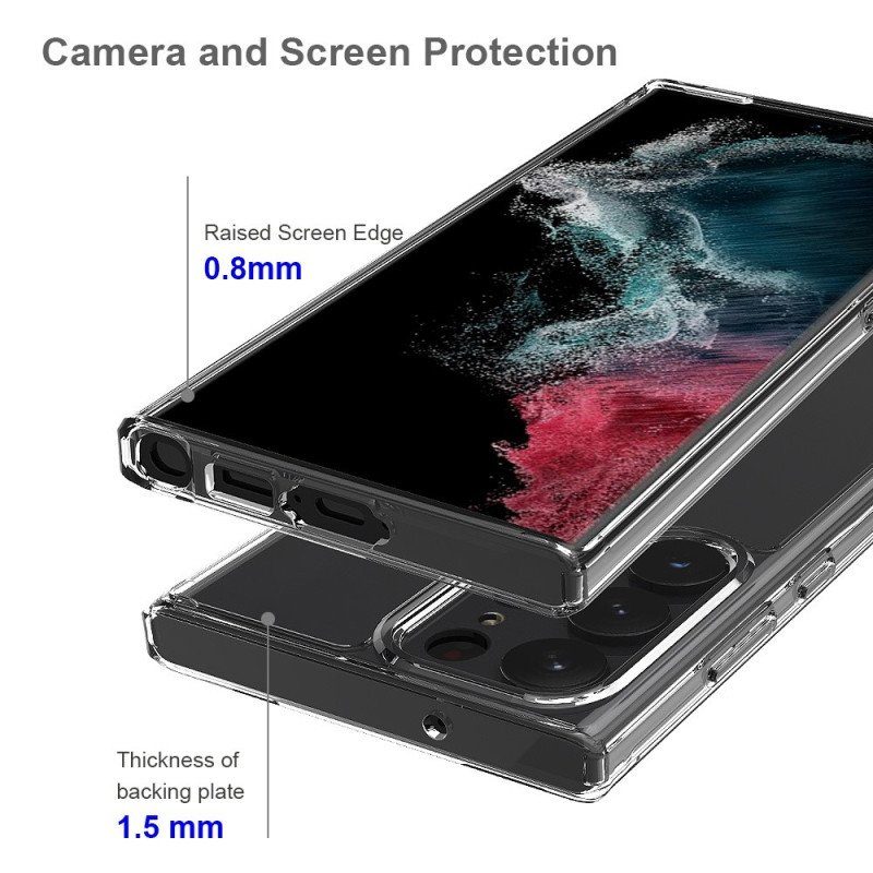 Skal Samsung Galaxy S23 Ultra 5G Transparent Anti-gulning