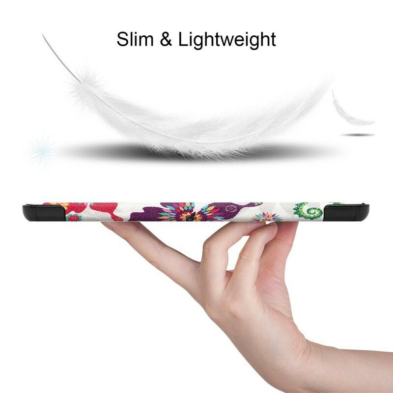 Skal Samsung Galaxy Tab S8 Plus / Tab S7 Plus Förbättrade Fjärilar Och Blommor