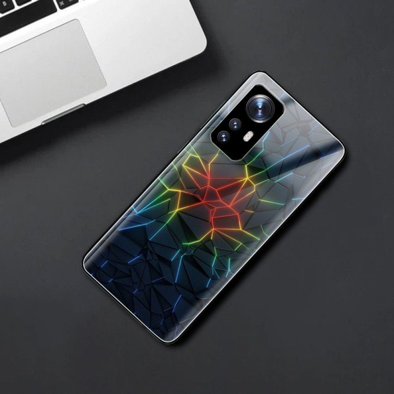 Skal Xiaomi 12 / 12X Geometri Härdat Glas