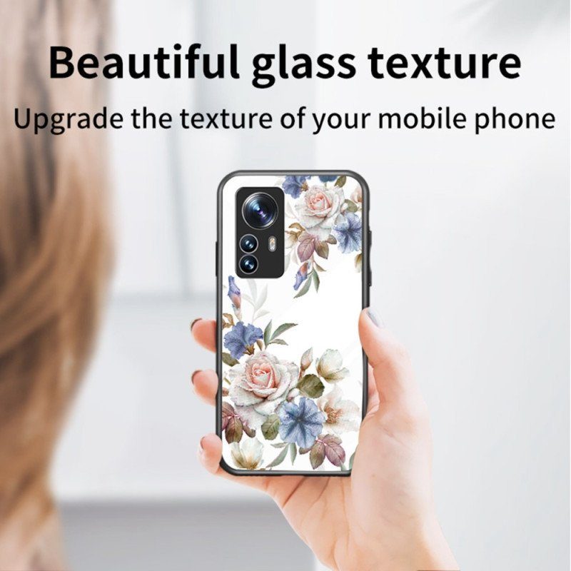 Skal Xiaomi 12 / 12X Härdat Glas Med Blomring