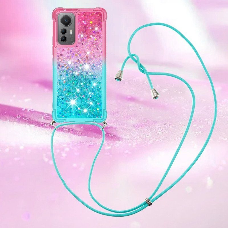 Skal Xiaomi 12 Lite Med Snodd Glitter Silikonsladd