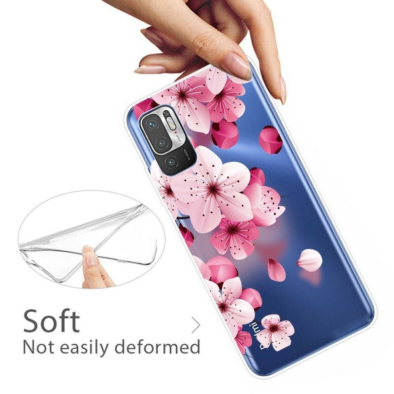Skal Xiaomi Redmi Note 10 5G Små Rosa Blommor